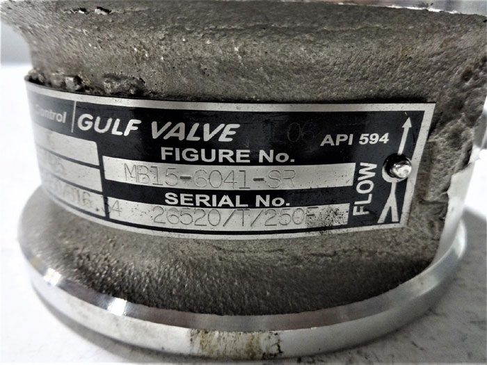 TYCO FLOW CONTROL GULF VALVE 3" WAFER CHECK VALVE MB15-6041-SR