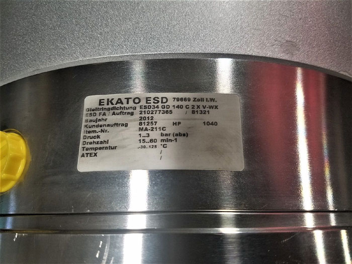 EKATO ESD34G/140 MECHANICAL SEAL TYPE ESD34 DG 140 C 2 X V-WX