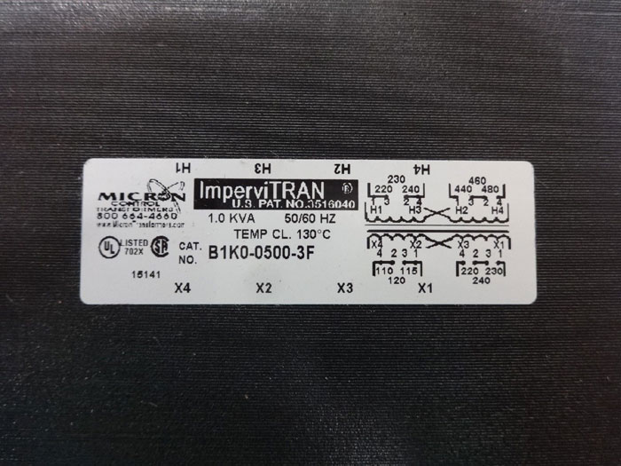 MICRON TRANSFORMER B1K0-0500-3F