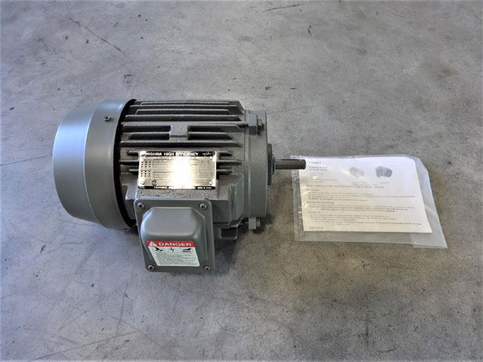 TOSHIBA HIGH EFFICIENCY 0.75 HP 3-PHASE INDUCTION MOTOR B3/44FMF2AOZ