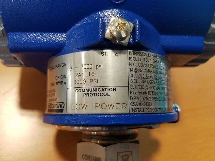 FOXBORO PRESSURE TRANSMITTER IGP10-V22E1F