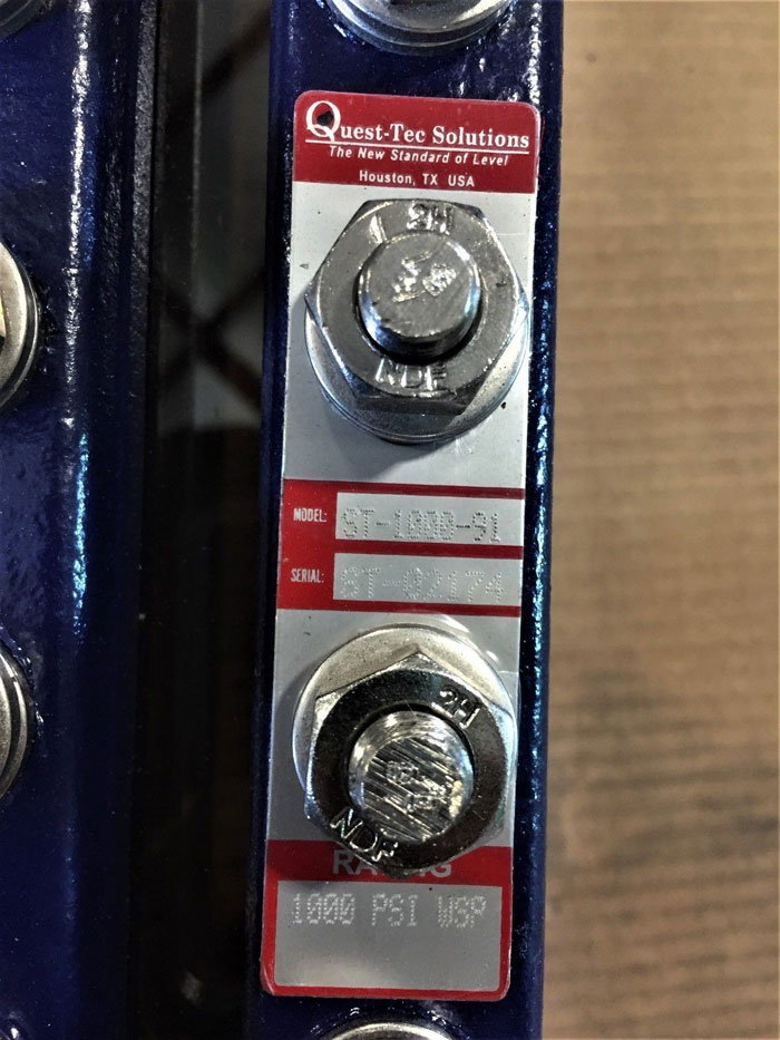 QUEST-TEC DIRECT READING STEAM WATER LEVEL SIGHT GLASS GAUGE ST-1000-91