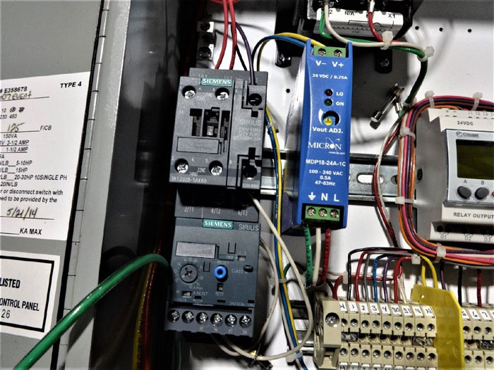 WASTEQUIP COMPACTOR AMS CONTROL PANEL ASSEMBLY IN HOFFMAN ENCLOSURE