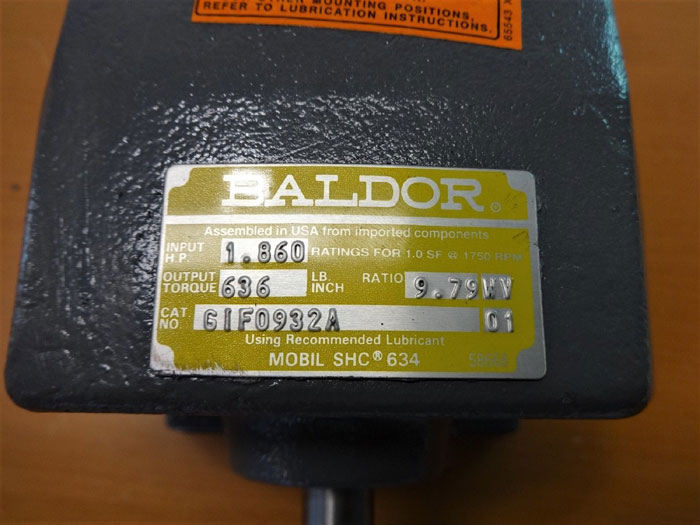 BALDOR IN-LINE HELICAL GEAR REDUCER GIF0932A