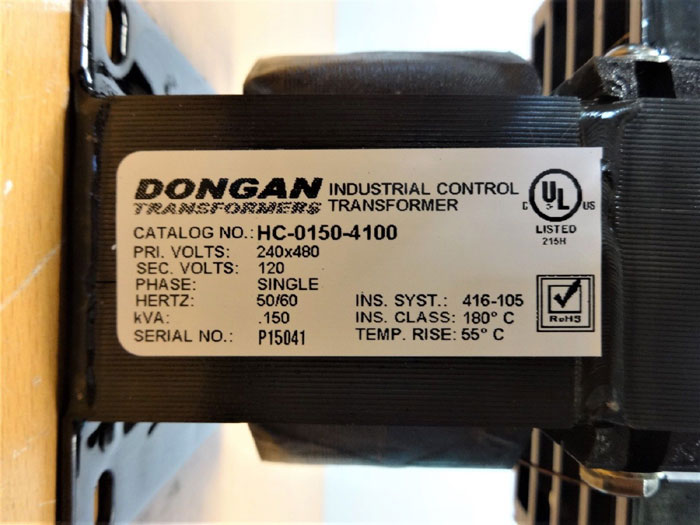 LOT OF (2) DONGAN TRANSFORMERS HC-0150-4100