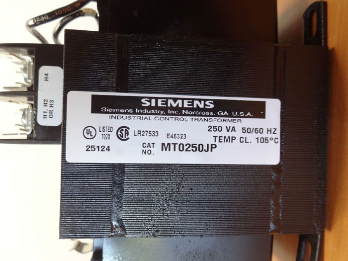 LOT OF (2) SIEMENS CONTROL TRANSFORMERS MT0250JP