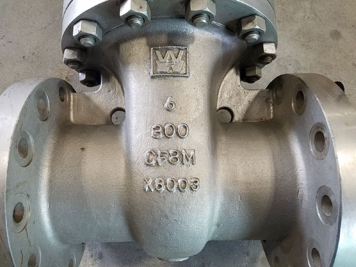 WILLIAMS 6" 300# RF CF8M GATE VALVE