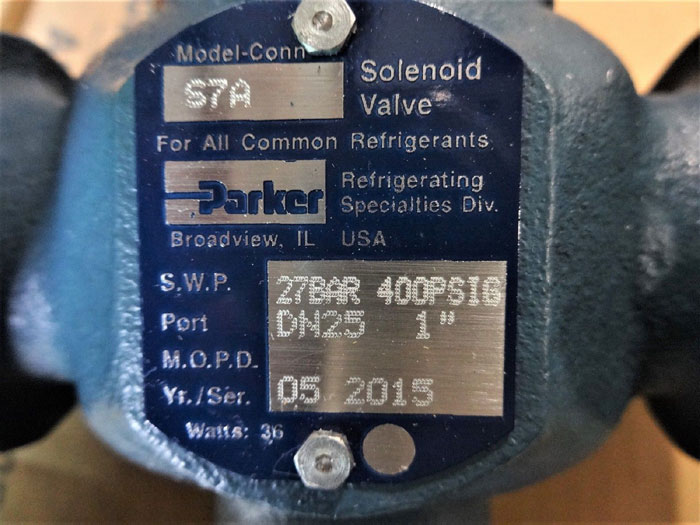 PARKER 1" REFRIGERATING SOLENOID VALVE S7A