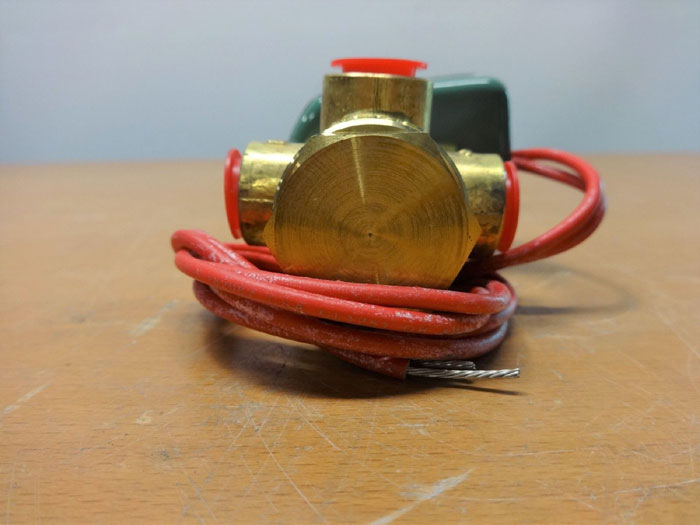 ASCO RED HAT 1/4" 3-WAY BRASS SOLENOID VALVE 8320A85