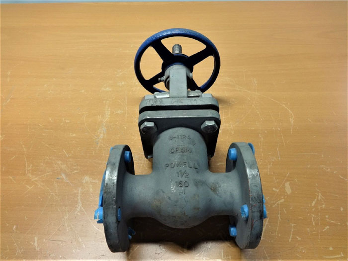 POWELL 1-1/2" 150# CF8M GATE VALVE, FIG# 2491