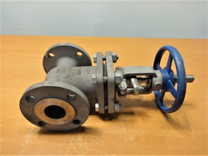 POWELL 1-1/2" 150# CF8M GATE VALVE, FIG# 2491