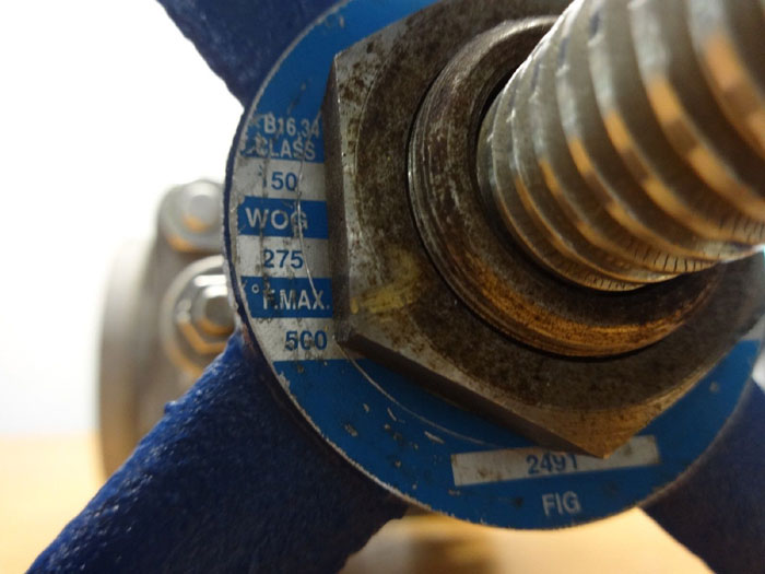 POWELL 1-1/2" 150# CF8M GATE VALVE, FIG# 2491