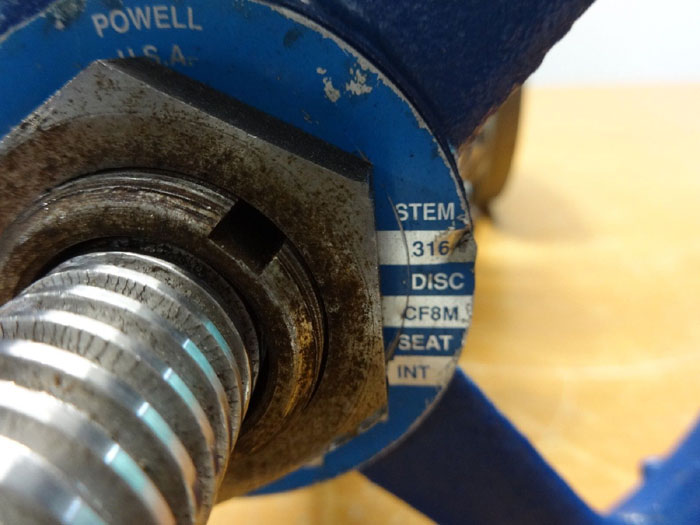 POWELL 1-1/2" 150# CF8M GATE VALVE, FIG# 2491