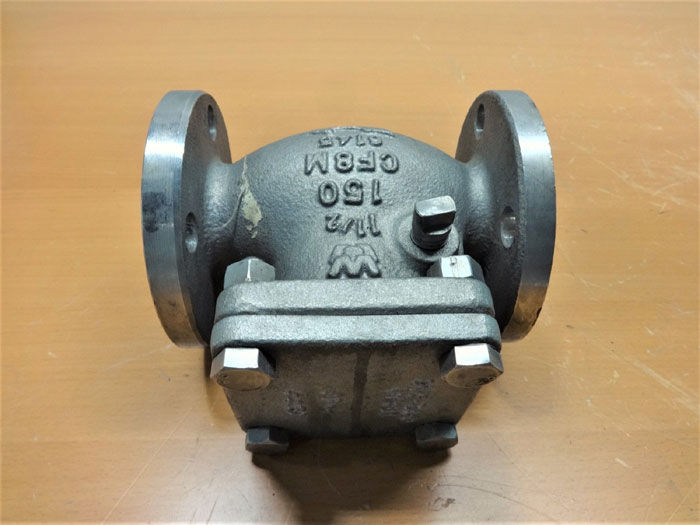 W.M.E. WILLIAMS VALVE CORP 1-1/2" 150# CF8M SWING CHECK VALVE, FIG# S151F6-316