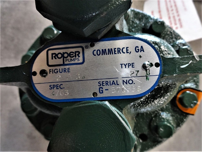 ROPER PUMP FIG# 2 F 35, TYPE 27, SPEC 4763