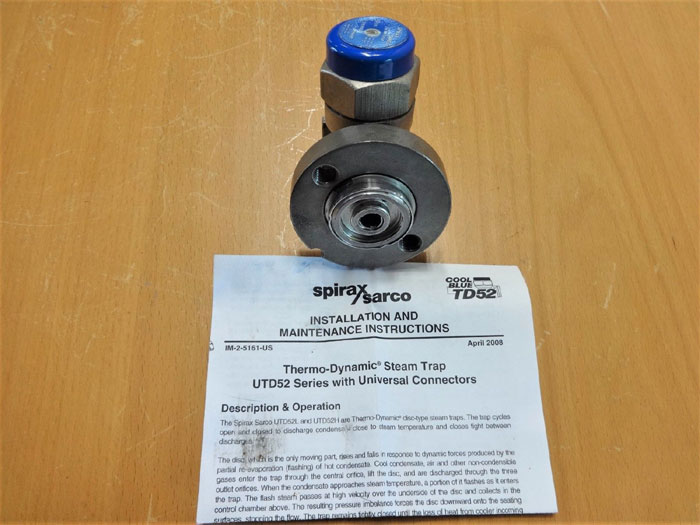 SPIRAX SARCO UTD52L THERMODYNAMIC STEAM TRAP W/ UNIVERSAL CONNECTOR 66173C