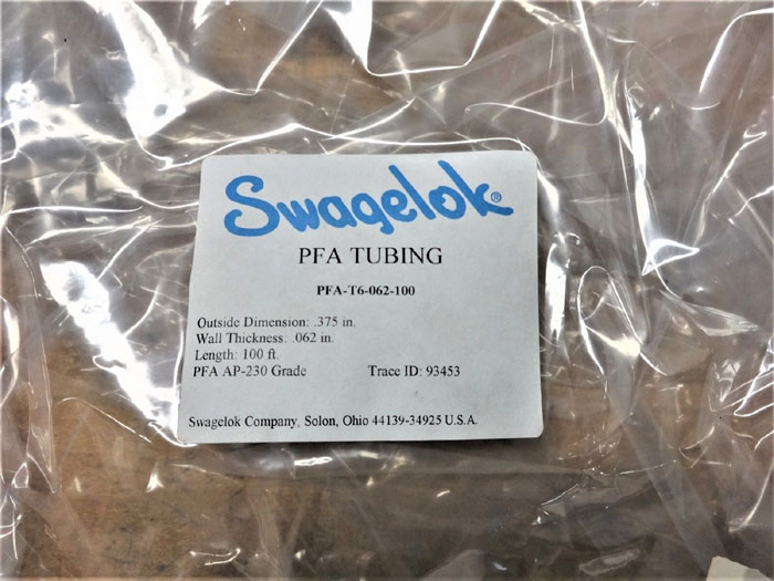 SWAGELOK 3/8" PFA TUBING 100FT PFA-T6-062-100