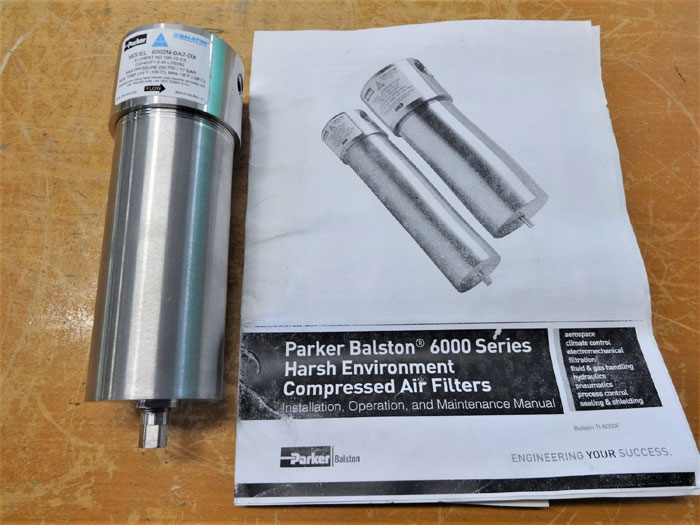 PARKER BALSTON 1/4" STAINLESS STEEL COMPRESSED AIR FILTER 6002N-0A2-DX