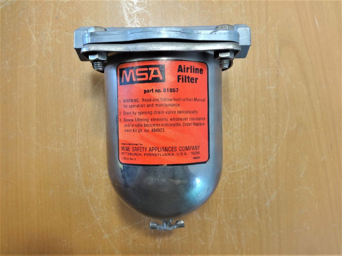 MSA MINE SAFETY APPLIANCES CO. AIRLINE FILTER 81857