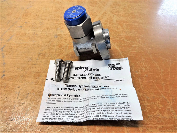 SPIRAX SARCO 71352 COOL BLUE THERMODYNAMIC STEAM TRAP UTD52L-HP