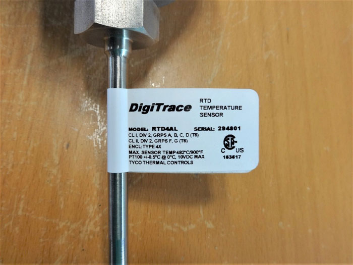 DIGITRACE RTD TEMPERATURE SENSOR RTD4AL