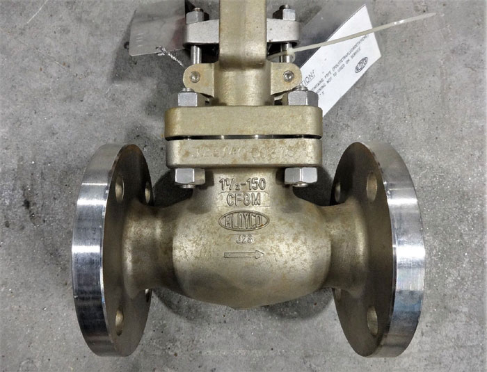 ALOYCO 1-1/2" 150# RF CF8M GLOBE VALVE, PART# 317