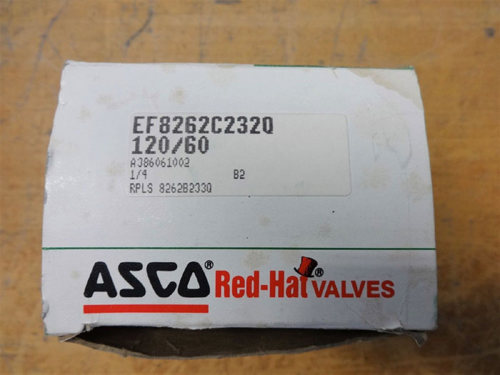 ASCO RED HAT BRASS SOLENOID VALVE EF8262C232Q