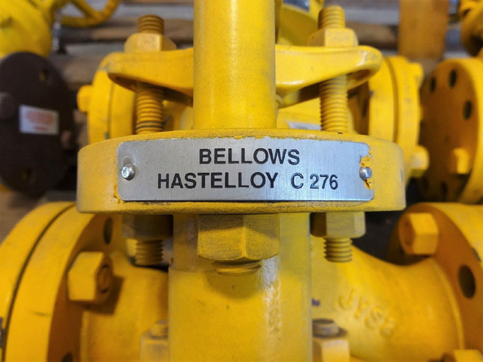 DESCOTE 2" 300# BELLOWS SEAL GLOBE VALVE LCC / HAST C TYPE 2102/B