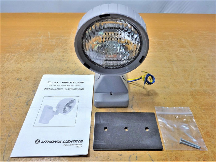 LOT OF (4) LITHONIA LIGHTING ELA NX H1212 REMOTE LAMP 12V/12W, PAR 36 HALOGEN