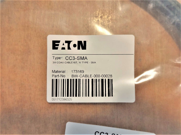 LOT OF (6) EATON 3M COAXIAL CABLE KIT, TYPE N CC3-SMA, PART# BW-CABLE-000-00028