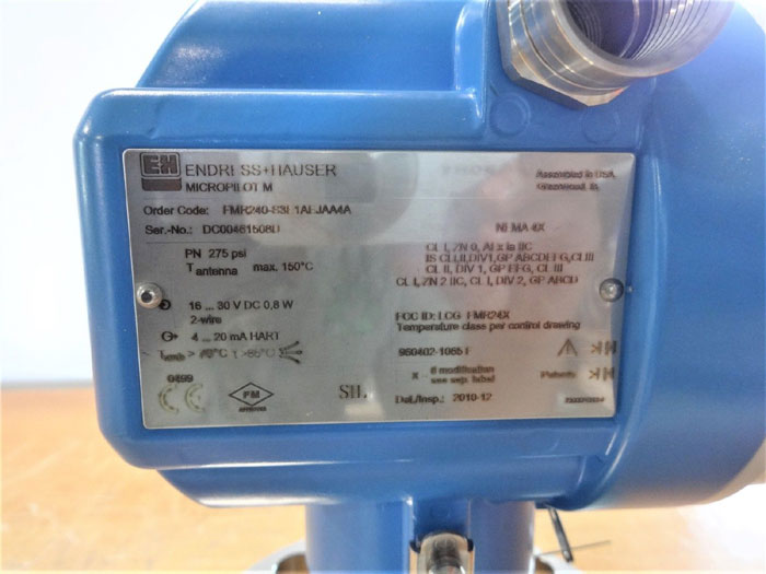 ENDRESS + HAUSER MICROPILOT M LEVEL RADAR FMR240-S3E1AEJAA4A