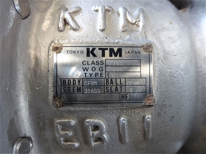 KTM 3" 150# CF8M 2-PC FULL-PORT BALL VALVE TYPE EB11/EB100 W/ KEYSTONE ACTUATOR