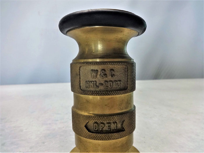 WILSON & COUSINS 1.5" BRASS COMBINATION FOG NOZZLE W/ BUMPER HNL-206T