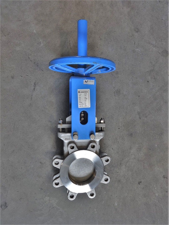 ORBINOX 4" 150# CF8 KNIFE GATE VALVE, TYPE ET04, #61579