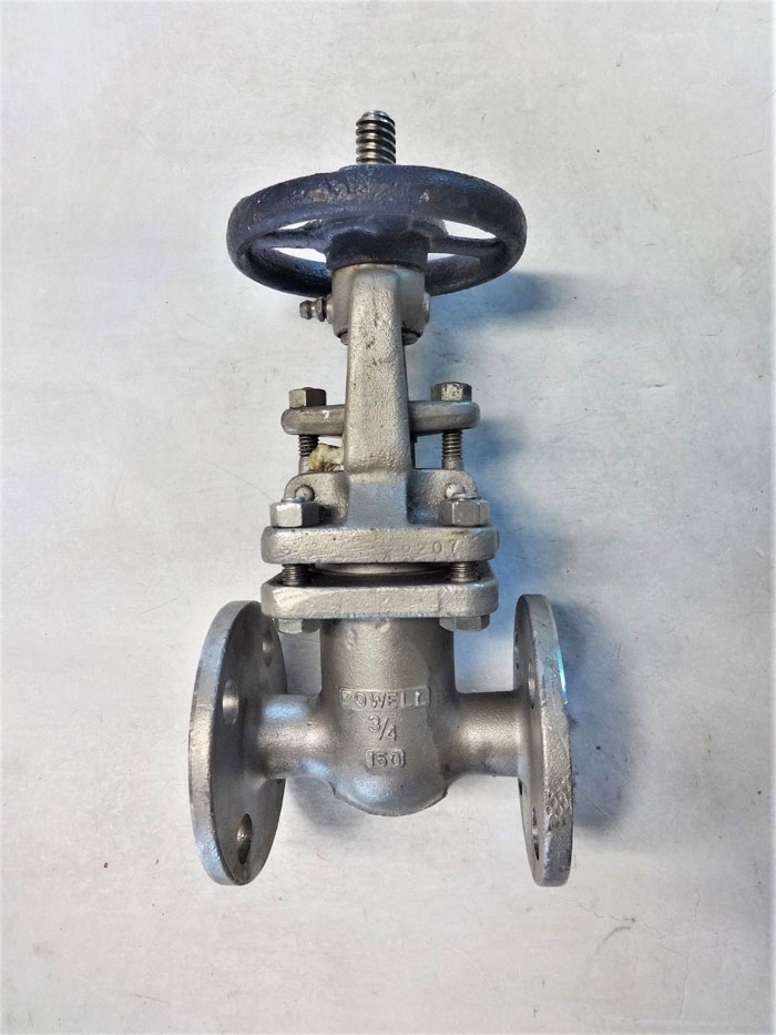 POWELL 3/4" 150# FLANGED CN7M CF8M GATE VALVE, FIG# 2495