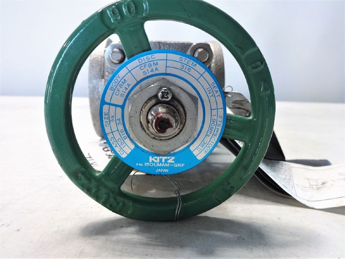 KITZ 3/4" FLANGED 150# CF8M GATE VALVE, FIG# 150UMAM-GRF