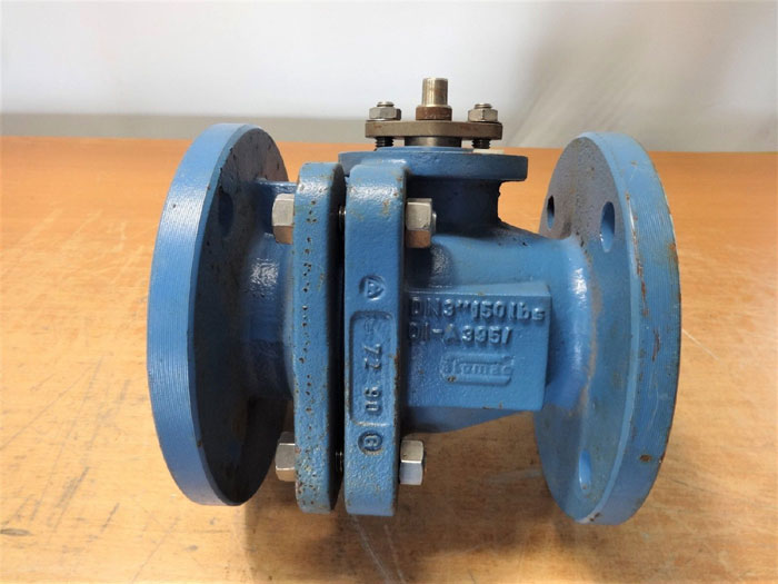 ATOMAC 3" 150# LINED BALL VALVE, MODEL# AK3 0003868