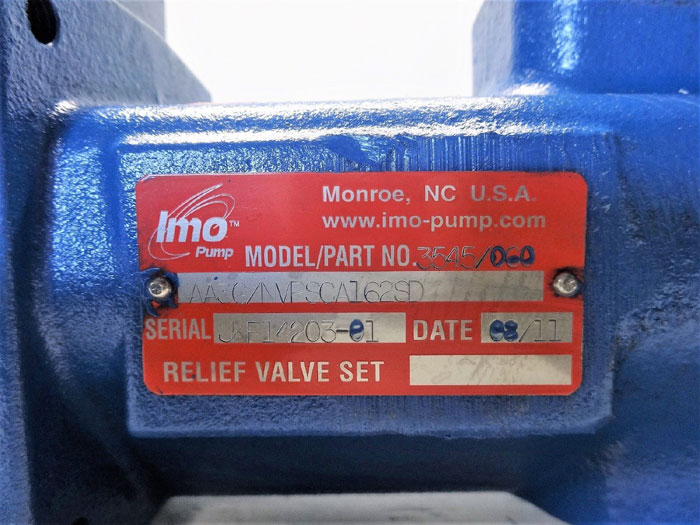 IMO 3G SERIES 3-SCREW HYDRAULIC PUMP, MODEL# AA3G, PART# NVPSCA162SD