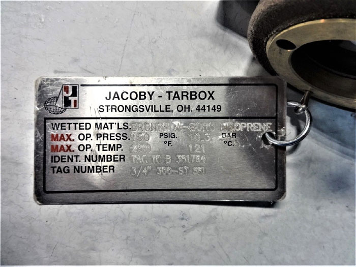 JACOBY TARBOX 3/4" BRONZE SIGHT FLOW INDICATOR W/ ROTOR 300-ST, PART# TAC-10-B