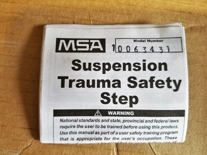 MSA SUSPENSION TRAUMA SAFETY STEP STRAP KITS, NYLON, BLACK 10063431 - LOT OF (3)