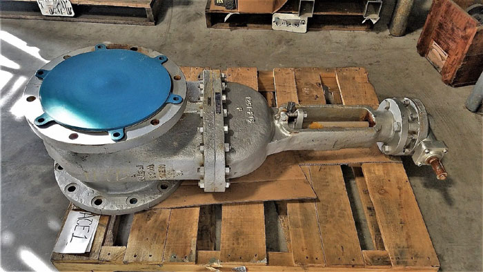 NEWAY 12" 150# WCB FLANGED GATE VALVE, GEAR OPERATED, FIG# 12G1RA8-G-000