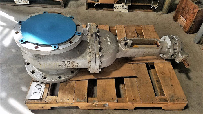 NEWAY 12" 150# WCB FLANGED GATE VALVE, GEAR OPERATED, FIG# 12G1RA8-G-000