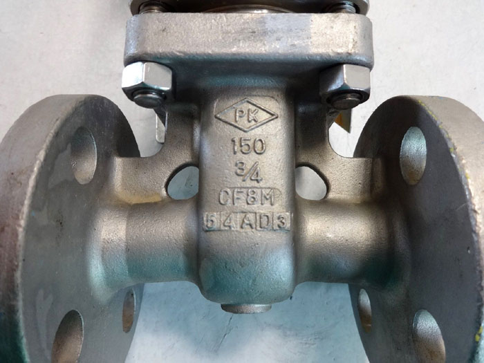 PK VALVE 3/4" 150# CF8M FLANGED GATE VALVE, FIG# 150RF10SL-GRF