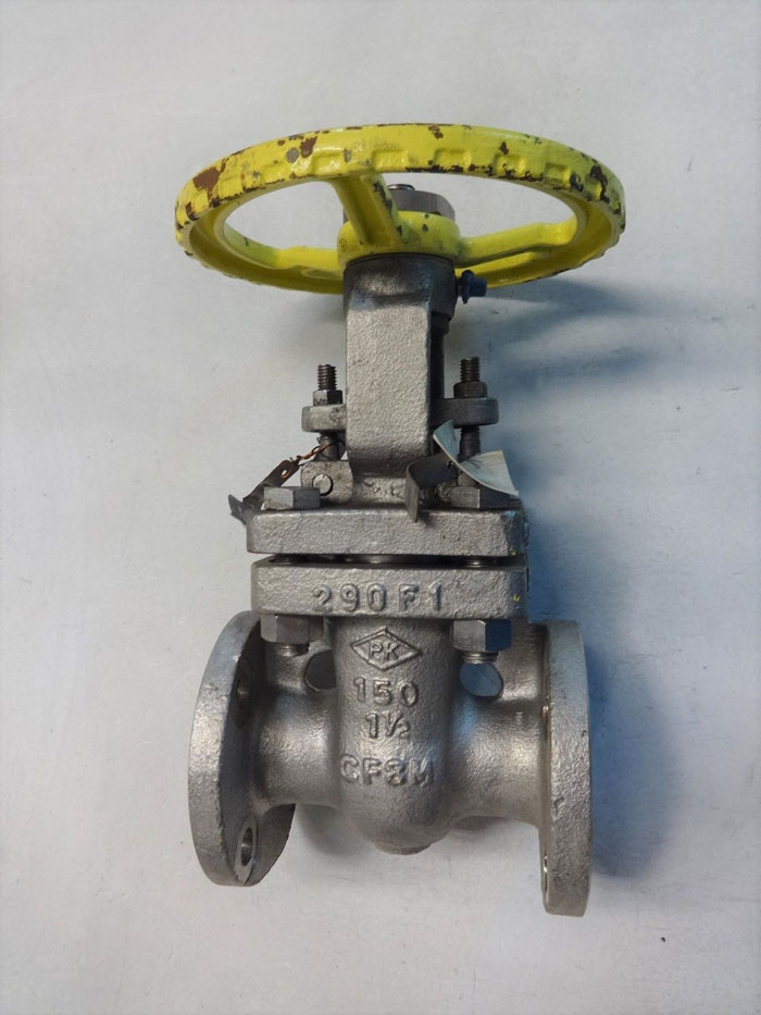 PK VALVE 1-1/2" 150# CF8M FLANGED GATE VALVE, FIG# 150RF10SL-TFE