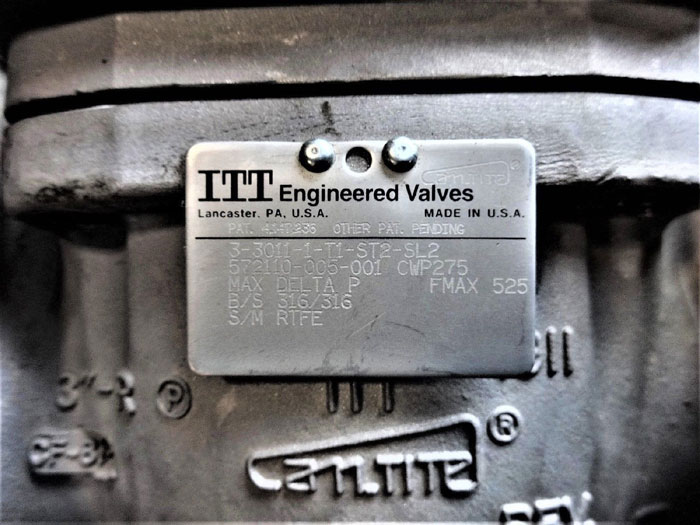 ITT CAMTITE 3" 150# CF8M FLANGED BALL VALVE, 3-3011-1-T1-ST2-SL2