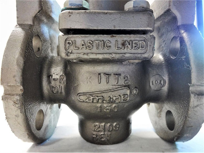 ITT CAMLINE 1" 150# PLASTIC LINED TOP ENTRY BALL VALVE G10-1159