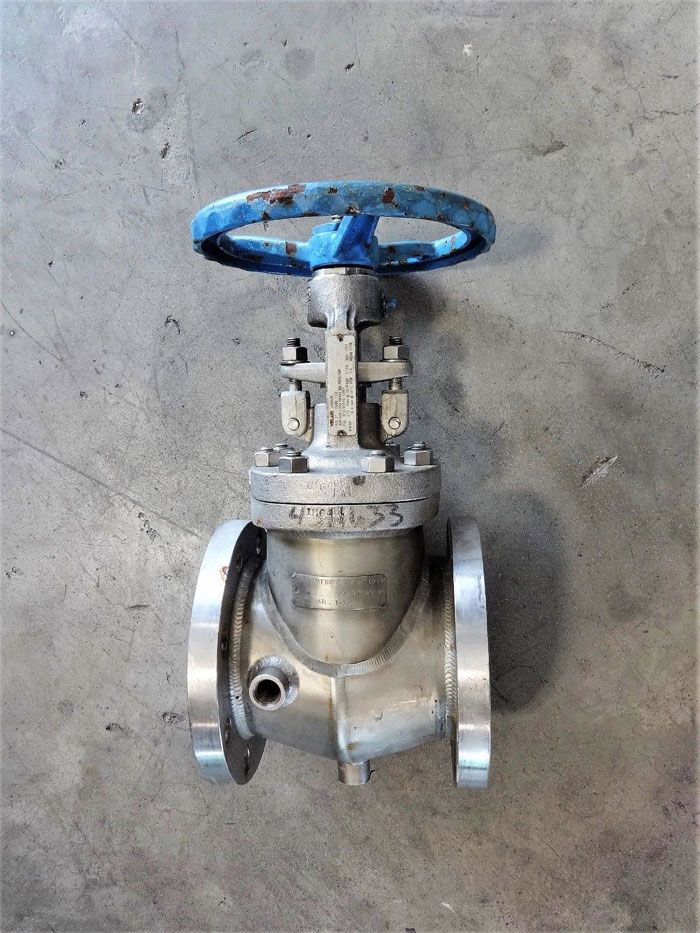 VELAN 4" x 3" 150# CF8M STEAM JACKETED FLANGED GATE VALVE, FIG# B10-0064C-13MY