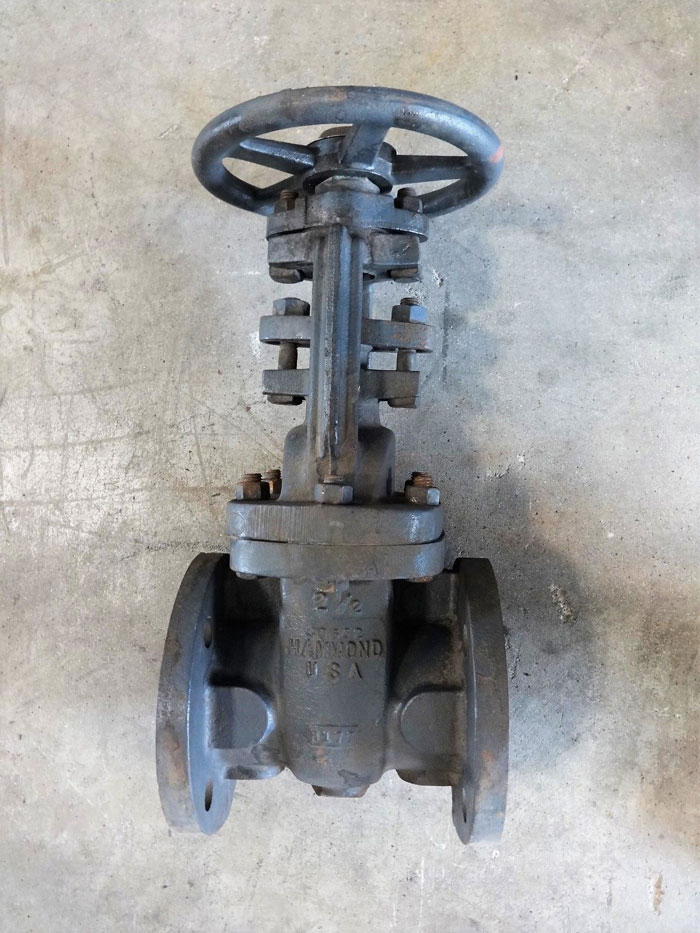 HAMMOND 2-1/2" 125# IBBM CAST IRON FLANGED GATE VALVE, 200 WOG, FIG# IR1140A