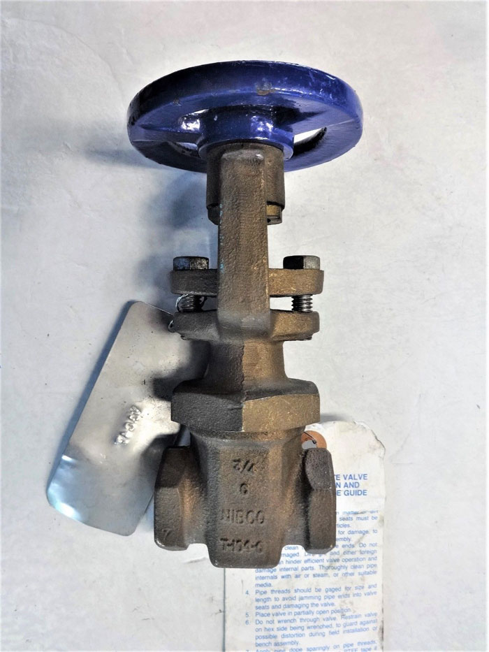 NIBCO 3/4" NPT FIRE MAIN GATE VALVE, BRONZE #T-104-0 - LOT OF (3)