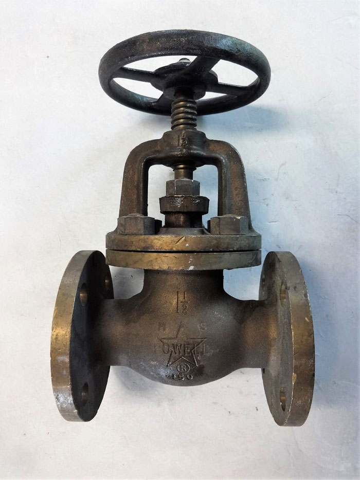 POWELL 1-1/2" 150# BRONZE FLANGED GLOBE VALVE